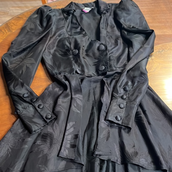 PRINCE inspired 80s Silky Vintage black skirt and jacket. Prince inspired. - Picture 2 of 13